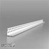 LIKOV Lišta PVC rohová s hranou a flexibilními rameny G-LHF PVC 24/24mm, délka 3m